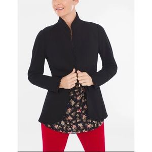 Chico’s Ruffle Trim Ponte Blazer